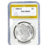 1904-O Morgan Silver Dollar PGA MS64