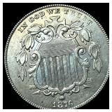 1876 Shield Nickel CLOSELY UNCIRCULATED