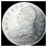 1824 Capped Bust Half Dollar CLOSELY  UNCIRCULATE