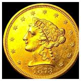1873 Gold $2.50 Liberty Head Quarter Eagle CLOSELY