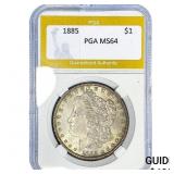 1885 Morgan Silver Dollar PGA MS64