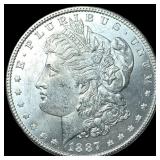 1887 Silver Morgan Dollar GEM BU