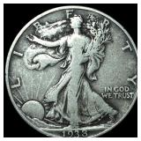 1938-D Silver Walking Liberty Half Dollar LIGHTLY