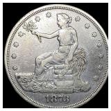 1873 Silver Trade Dollar NEARLY UNCIRCULATED