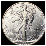 1938-D Silver Half Dollar Walking Liberty CLOSELY