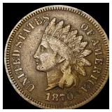 1870 Indian Head Cent ABOUT UNCIRCULATED