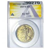 1937-S Walking Liberty Half Dollar ANACS AU50