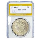 1884-S Morgan Silver Dollar PGA AU53
