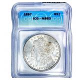 1897 Morgan Silver Dollar ICG MS63