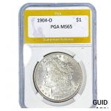 1904-O Morgan Silver Dollar PGA MS65