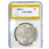 1882-O Morgan Silver Dollar PGA MS64
