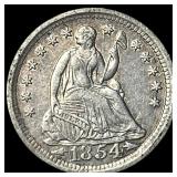 1854-O Silver Half Dime CLOSELY UNCIRCULATED