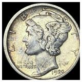 1920-S Silver Mercury Dime CLOSELY UNCIRCULATED