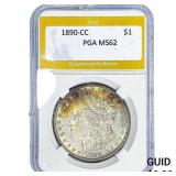 1890-CC Morgan Silver Dollar PGA MS62