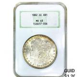 1882-CC Morgan Silver Dollar NGC MS63