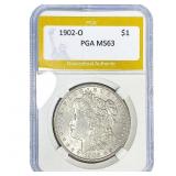 1902-O Morgan Silver Dollar PGA MS63