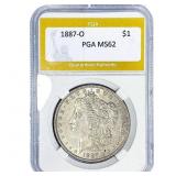 1887-O Morgan Silver Dollar PGA MS62