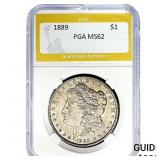 1889 Morgan Silver Dollar PGA MS62