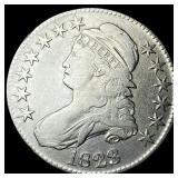 1823 Capped Bust Half Dollar ABOUT  UNCIRCULATED