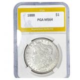 1888 Morgan Silver Dollar PGA MS64