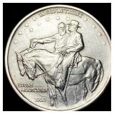 1925 Silver Stone Mountain Half Dollar CLOSELY UNC