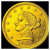 1905 Liberty Head Gold Quarter Eagle $2.50 CLOSELY