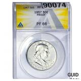 1957 Franklin Half Dollar ANACS PF66 PROOF