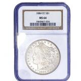 1884-CC Morgan Silver Dollar NGC MS64