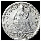 1854 Arrows Seated Liberty Dime CLOSELY  UNCIRCUL