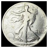 1929-S Silver Walking Liberty Half Dollar LIGHTLY