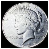 1934-D Silver Peace Dollar NEARLY UNCIRCULATED