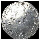 1804-MF Mexico 8 Reales Silver Coin HIGH GRADE
