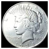 1934 Silver Peace Dollar NEARLY UNCIRCULATED