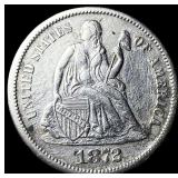 1872-S Silver Seated Liberty Dime CLOSELY  UNCIRC