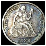 1888 Seated Liberty Dime NEARLY UNCIRCULATED