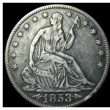 1853-O Arrows Seated Liberty Half Dollar CLOSELY U