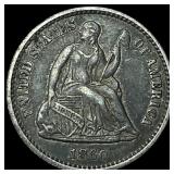 1860 Silver Half Dime CHOICE AU