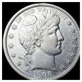 1900 Silver Barber Half Dollar CLOSELY  UNCIRCULA