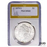 1879-S Morgan Silver Dollar PGA MS64