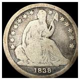 1838 Seated Liberty Dime NICELY CIRCULATED