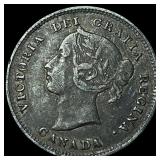 1886 Canada Silver 5 Cents NEARLY UNCIRCULATED