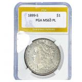 1899-S Morgan Silver Dollar PGA MS63 PL