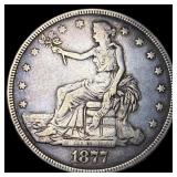 1877 Silver Trade Dollar ABOUT UNCIRCULATED