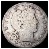 1904-S Silver Barber Half Dollar NICELY CIRCULATED