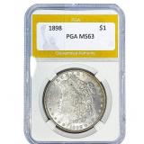1898 Morgan Silver Dollar PGA MS63