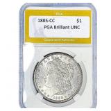 1885-CC Morgan Silver Dollar PGA Brilliant UNC