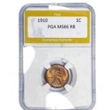1910 Wheat Cent PGA MS66 RB