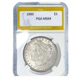 1900 Morgan Silver Dollar PGA MS64