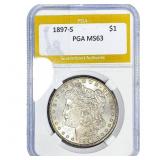 1897-S Morgan Silver Dollar PGA MS63
