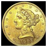 1905-S Liberty Head Half Eagle $5 Gold UNCIRCULATE
